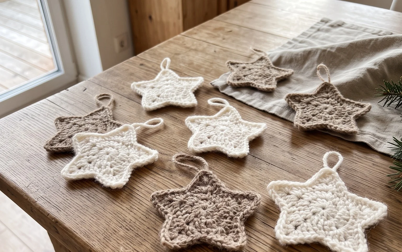 Weihnachtssterne häkeln: Kostenlose Anleitung für Anfänger