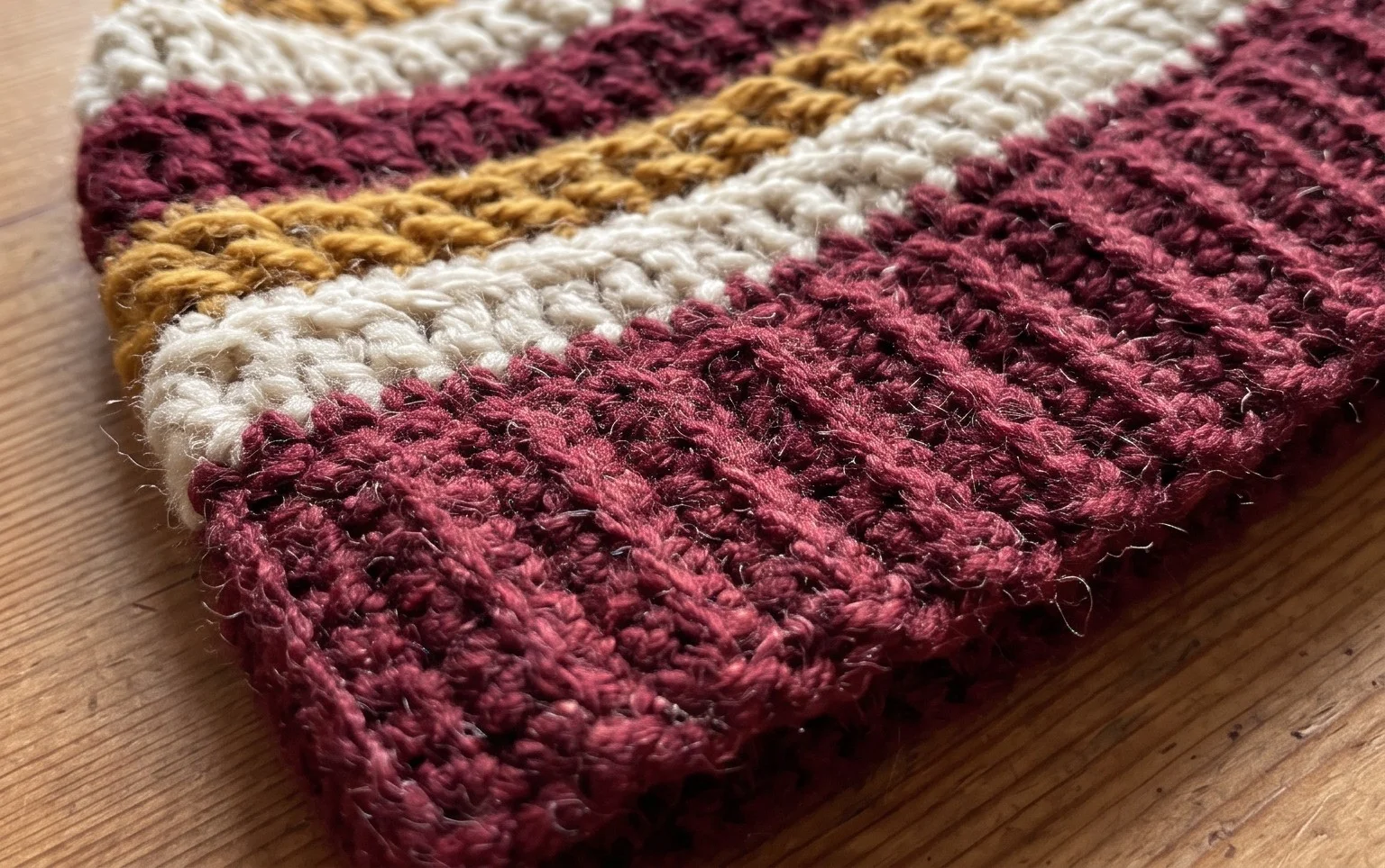 Crochet Celtic Stripes Beanie Free Pattern