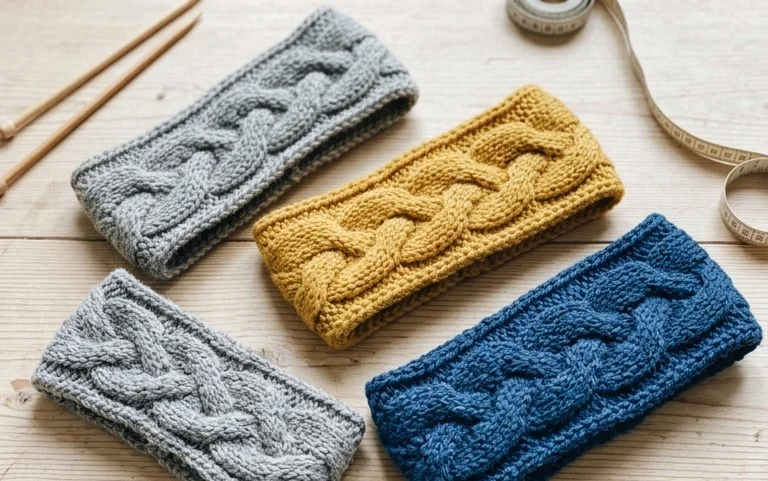 Gestricktes Zopfmuster-Stirnband: Kostenlose Anleitung