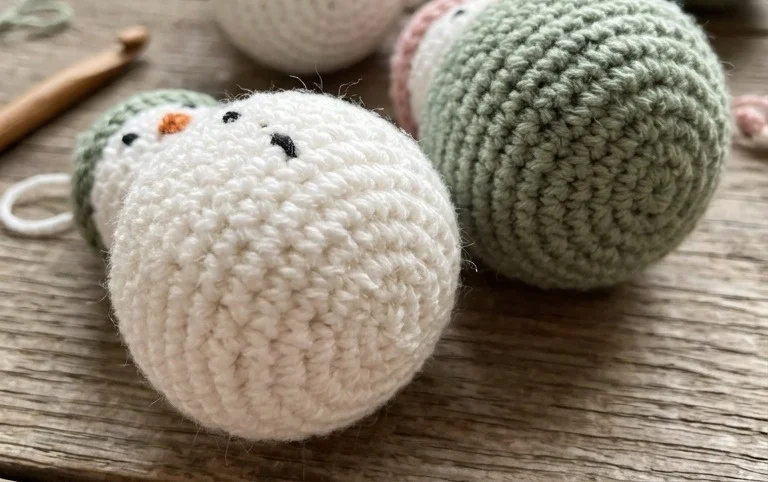 Cute Christmas Baubles Free Crochet Patterns