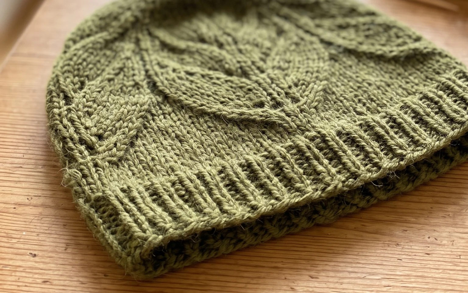 Petal and Leaf Hat Knitting Pattern