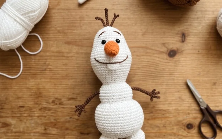 Olaf Amigurumi häkeln: Einfache Schritt-für-Schritt Anleitung