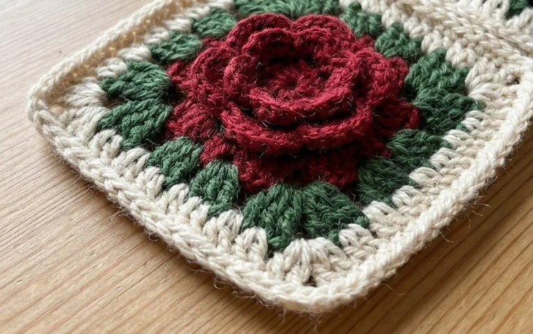 Crochet Easy Flower Square Bag