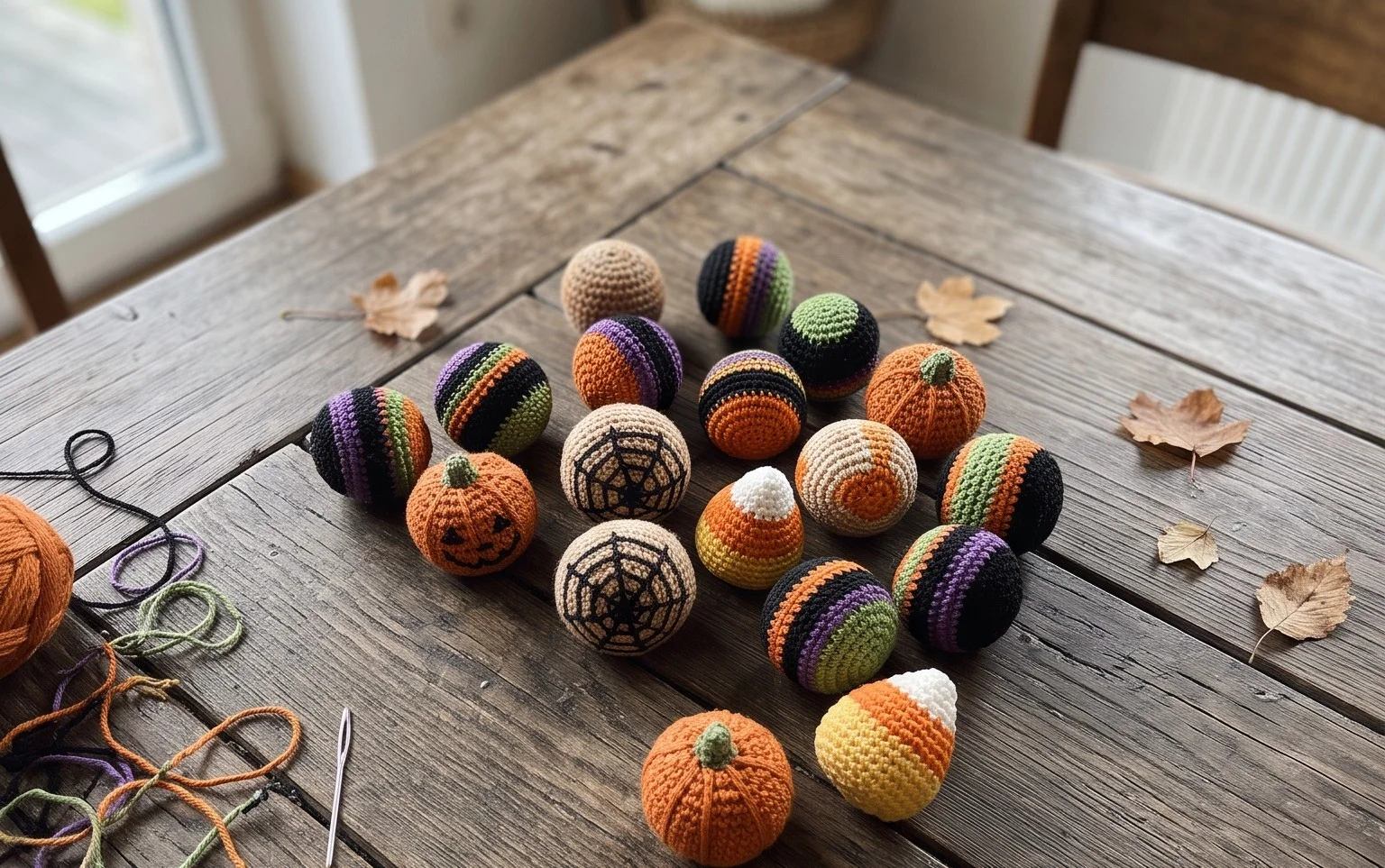 Halloween Deko häkeln: Einfache Amigurumi Kürbisse Anleitung