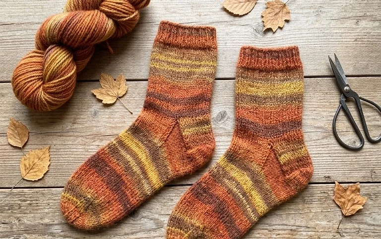 Herbstsöckchen häkeln: Kostenlose Anleitung für Anfänger