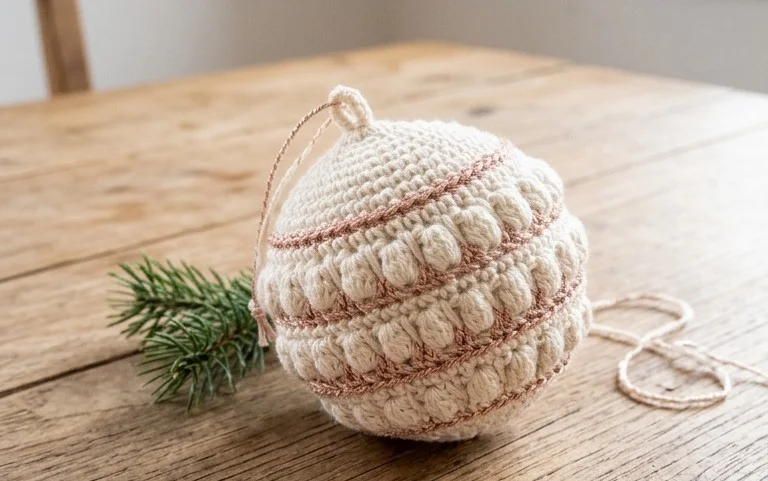 Kostenlose Anleitung: Weihnachtskugel häkeln für Anfänger